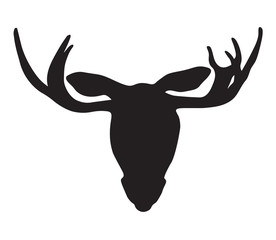black vector moose head