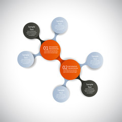 vector infographics metaball round diagram template for business presentations