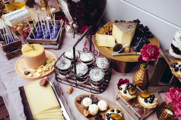 Wedding festive decorations cheese board