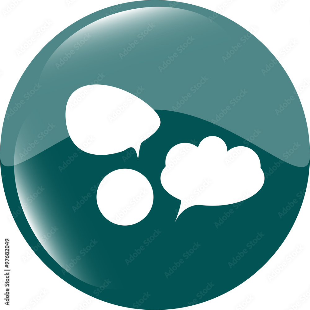 Poster abstract cloud web icon, web button isolated on white vector illustration