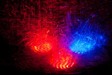 Fototapeta premium colored rain at night