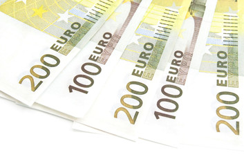 some euros banknotes