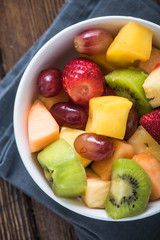 Healthy breakfast concept, bowl of fruits