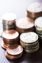 Pile of british pound sterlings coins