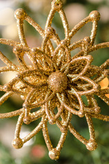 Golden Christmas star decoration