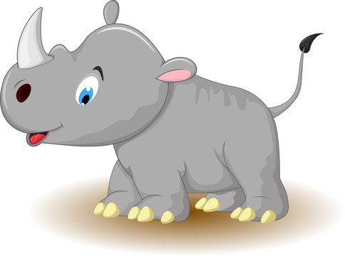 cute Cartoon rhino