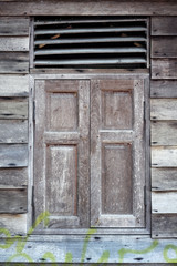 grunge wooden window wall