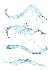  blue water splashes isolated on white background © Jag_cz