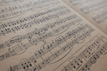 music sheet vintage - old music notes