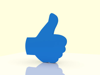 facebook thumbs up like 3d icon