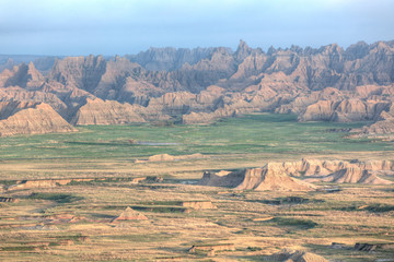 Misty Spring Dawn, Conata Basin, Badlands NP