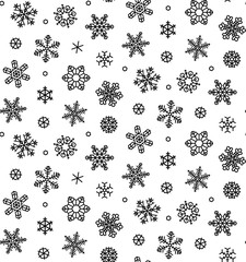 isolated vector snowflakes - stock vector