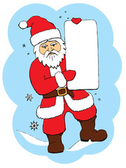 Vetor Santa Clause with white banner
