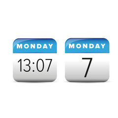 Vector calendar and time icon