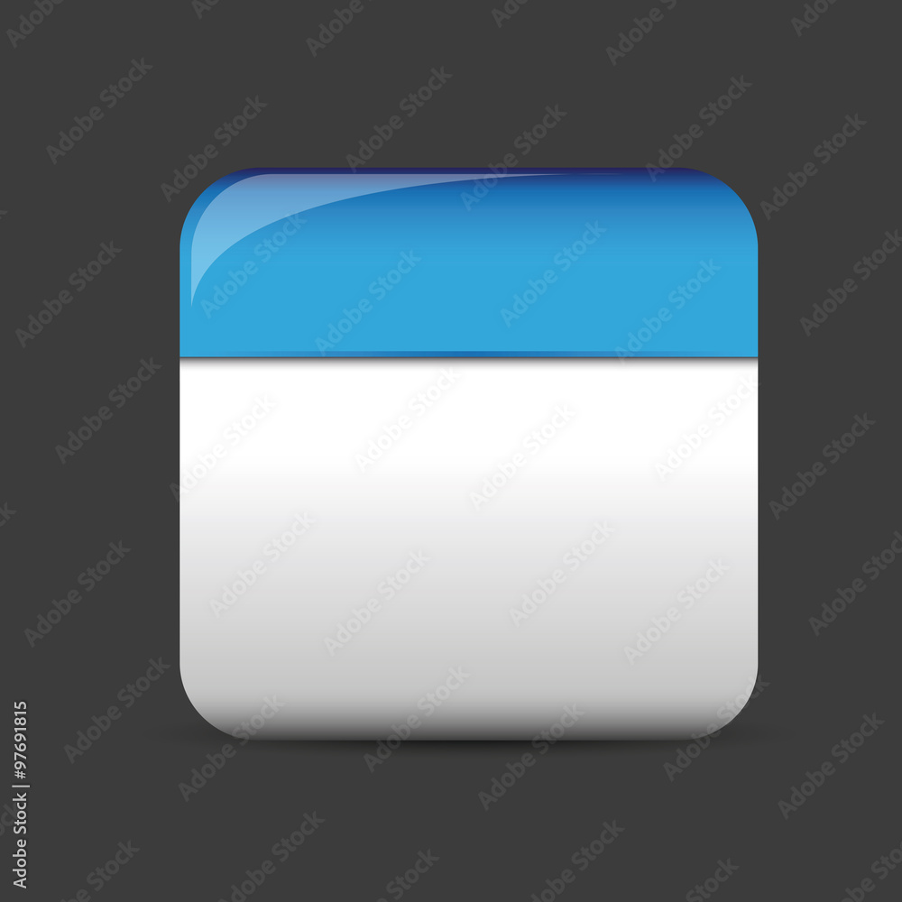 Poster empty square button vector
