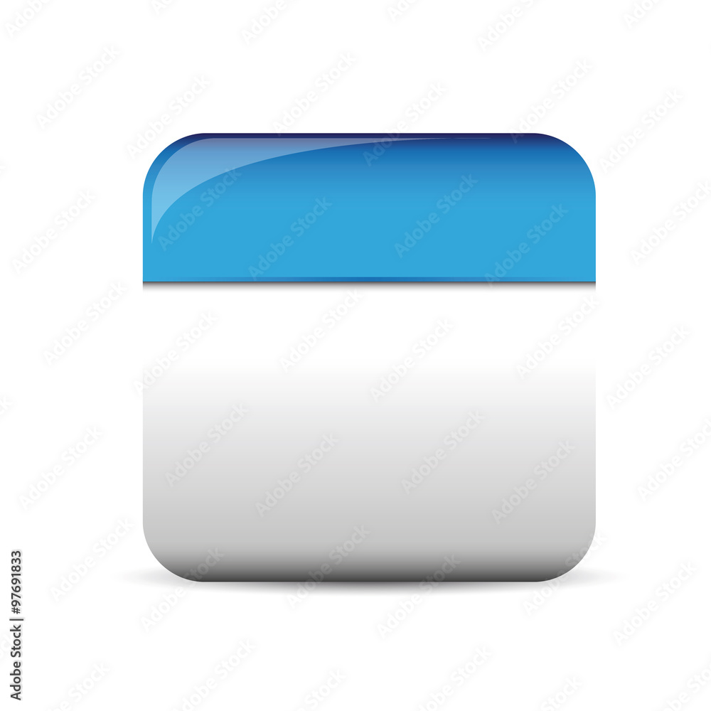 Poster empty square button vector