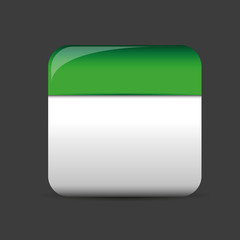 Empty square button vector