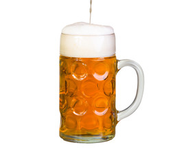 Glass of beer isolated