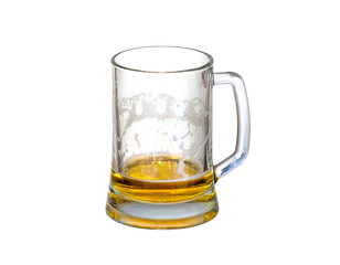 Glass of beer isolated