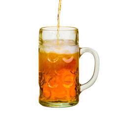 Glass of beer isolated