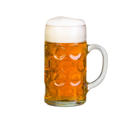 Glass of beer isolated