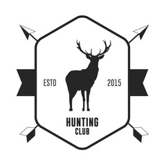 Hunting club label, badge