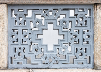 Metal grille in the Chinese style