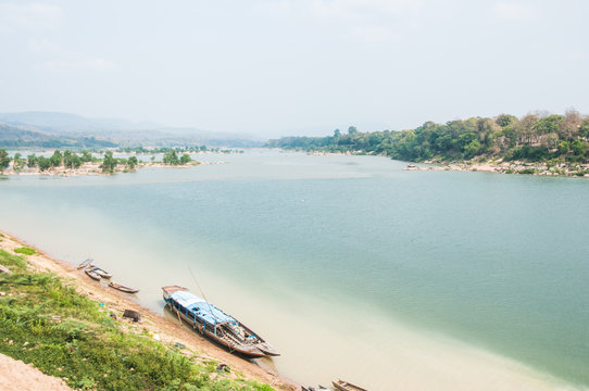 Thai Boat in Makong river