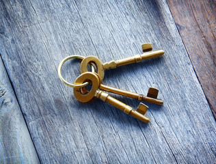vintage golden keys