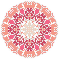 Mandala geometric round ornament, tribal ethnic arabic Indian motif, eight pointed circular abstract floral pattern. Hand drawn decorative vector design element