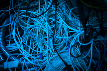  Lan cable in network room