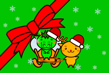 クリスマスフレームの動物シリーズ