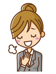 ほっとするビジネスウーマン