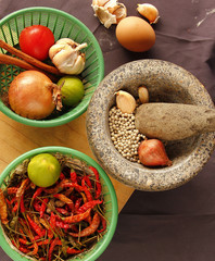 Fresh ingredients for cooking. Vegetable and copy space concept.