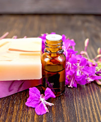 Oil and soap with fireweed on board