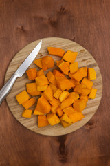 Pumpkin sliced
