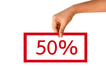 50% of the human hand