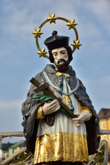 Obraz premium Statue des Heiligen Nepomuk in Bad Ischl | Salzkammergut