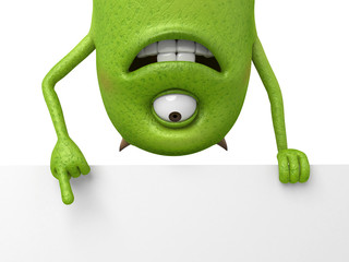 Little monster and its information board © Jane