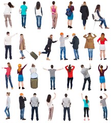 Collection " Back view people ".