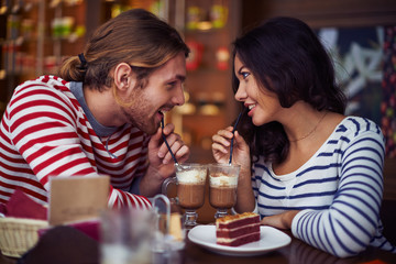 Couple drinking coffee