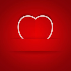 Valentines day background with pocket