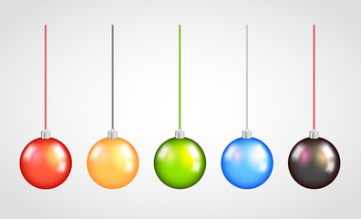 Colorful christmas balls 