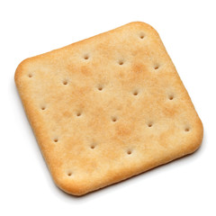 Dry cracker cookies isolated on white background cutout