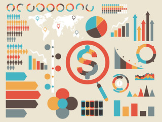 vector illustration of Infographic Elements Collection