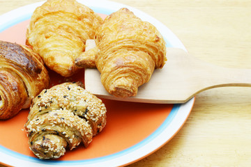 croissant and sandwiches 