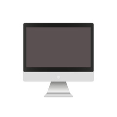 Vector computer display isolated on white