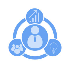 Business circle options banner. Vector