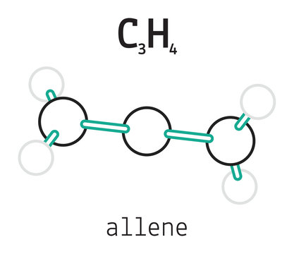C3H4 allene molecule