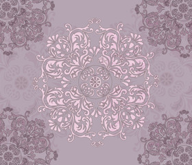 Classic style circular ornament. Vector